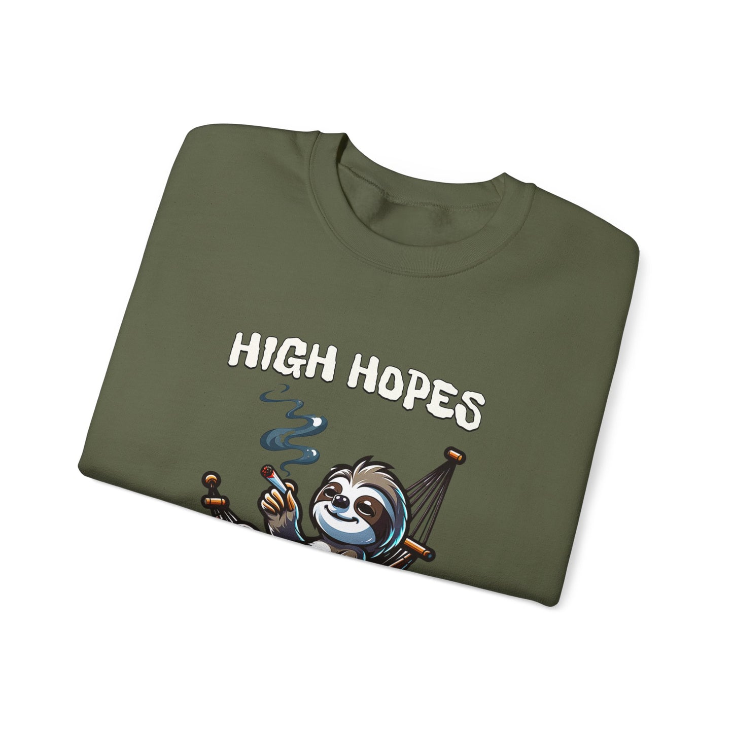 Premium High Hopes Low Motivation Crewneck