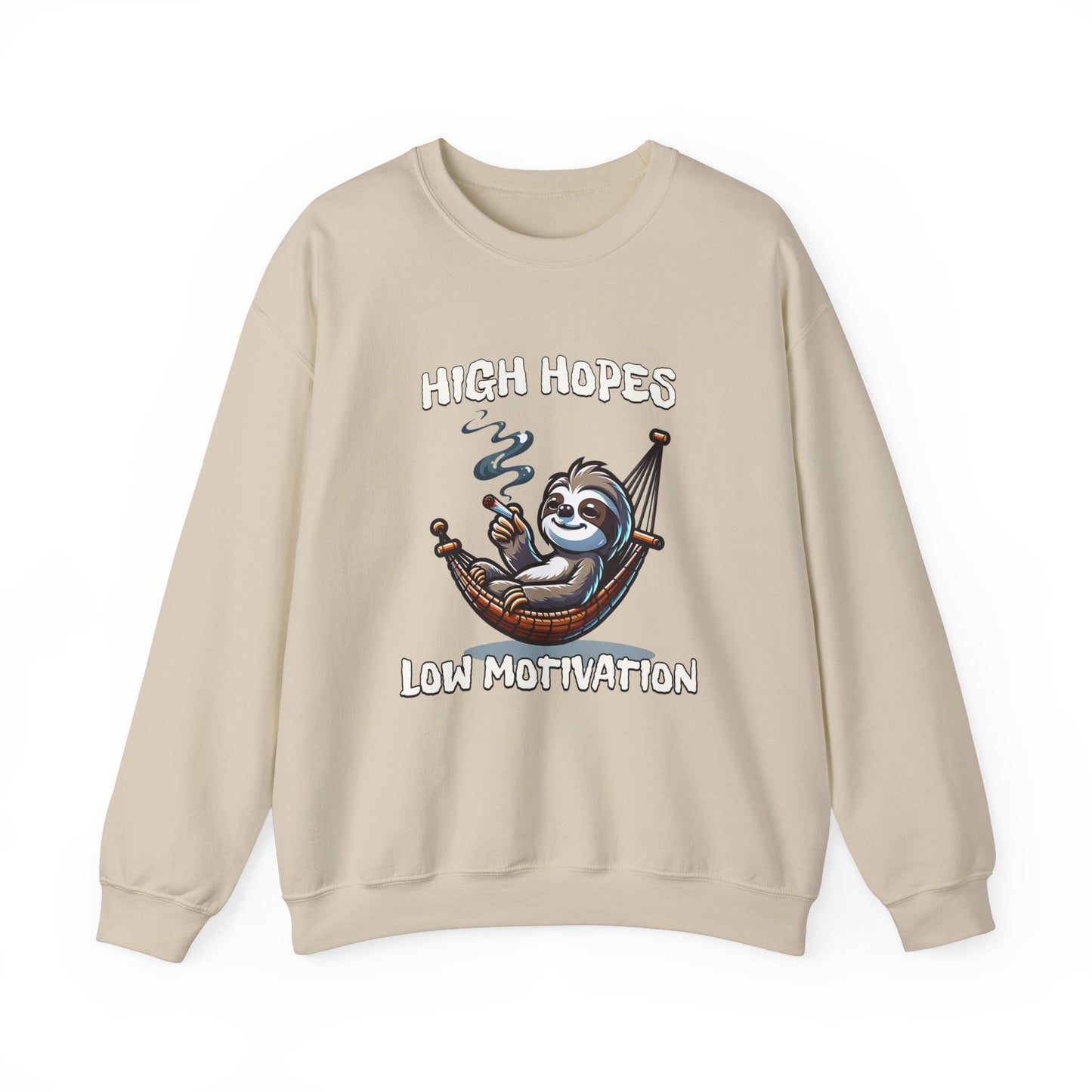Premium High Hopes Low Motivation Crewneck