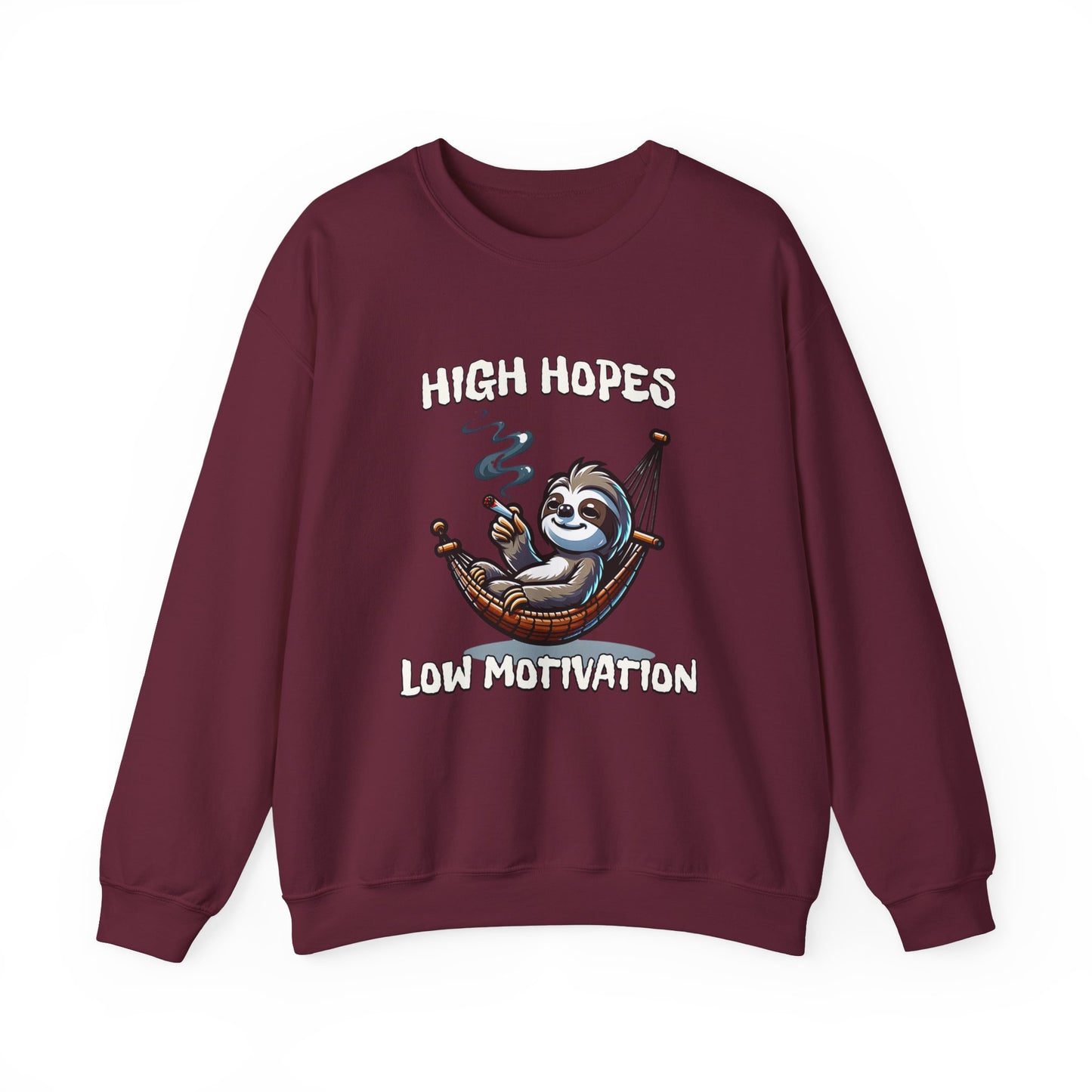 Premium High Hopes Low Motivation Crewneck