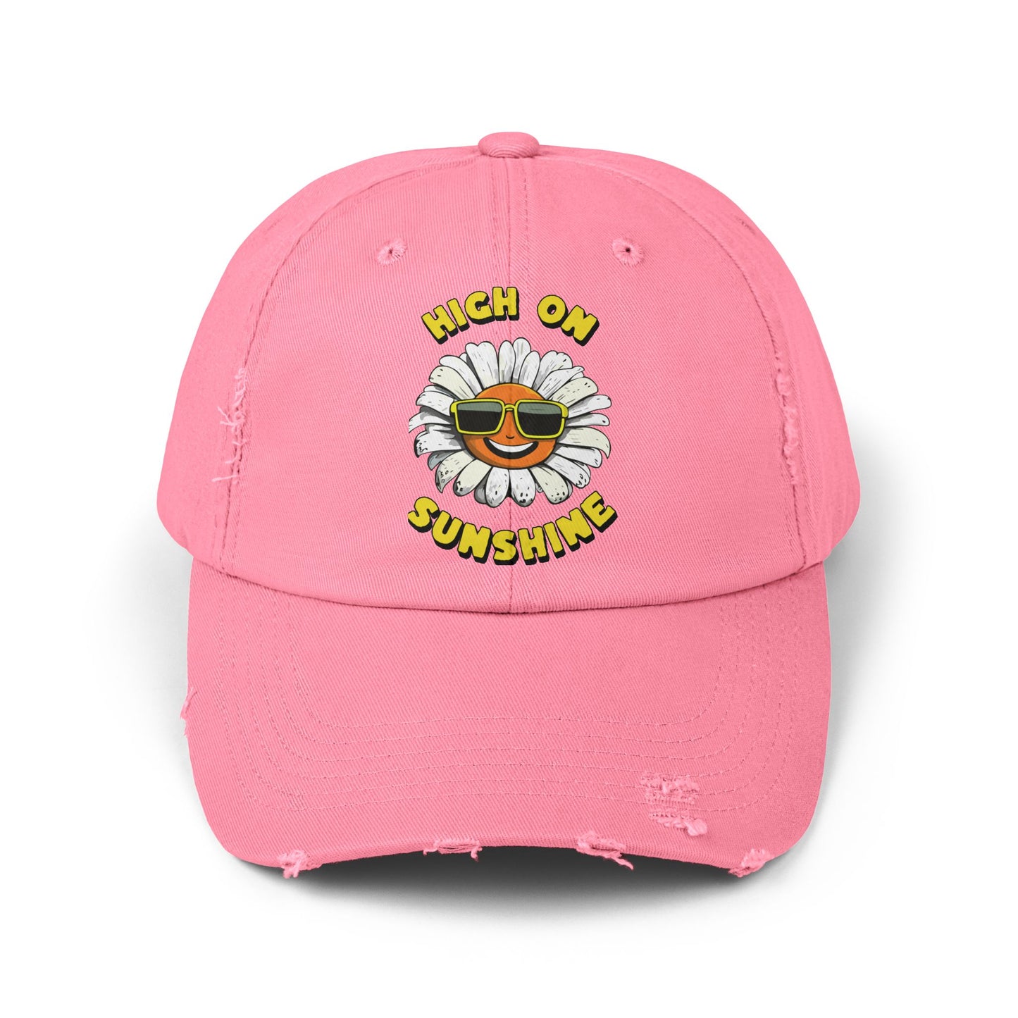 High on Sunshine Distressed Cap