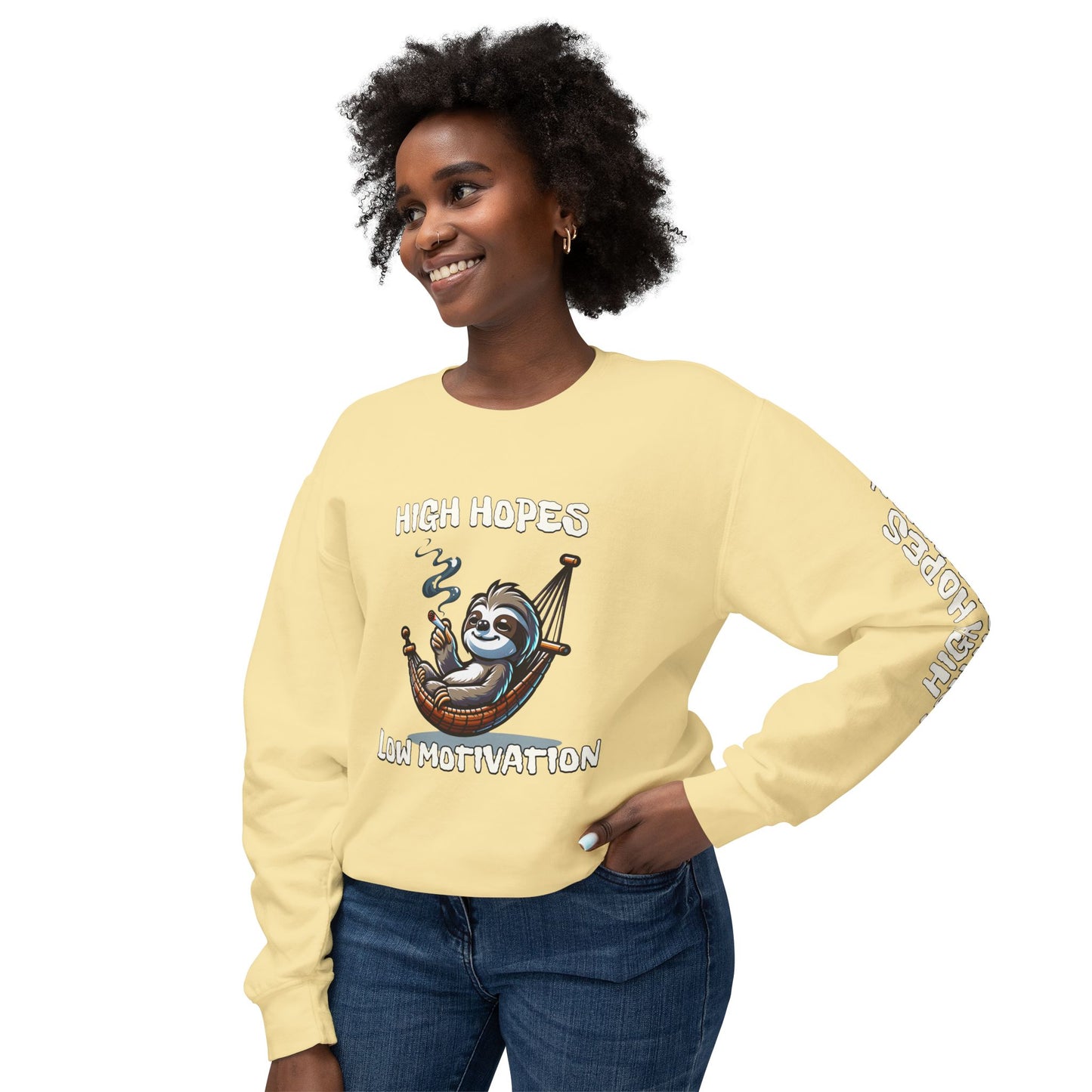 High Hopes Low Motivation Crewneck