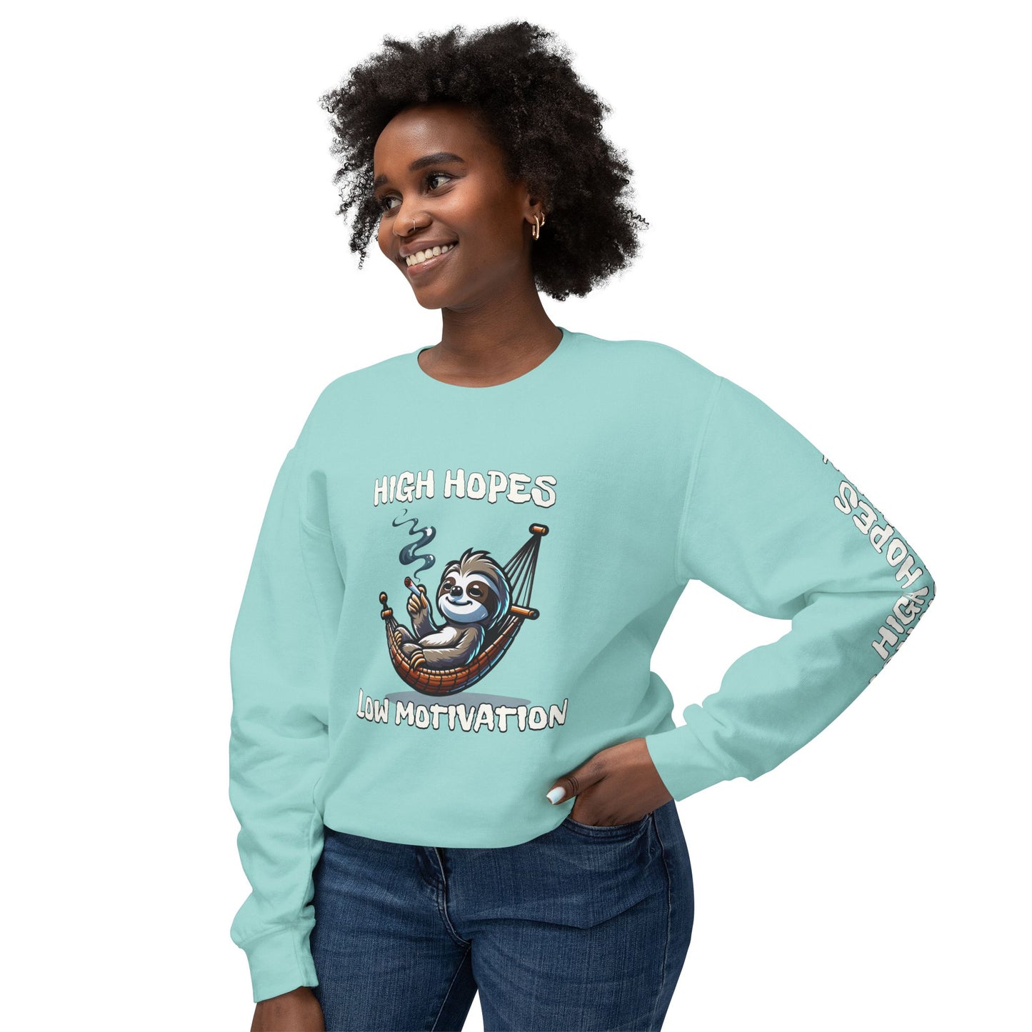 High Hopes Low Motivation Crewneck