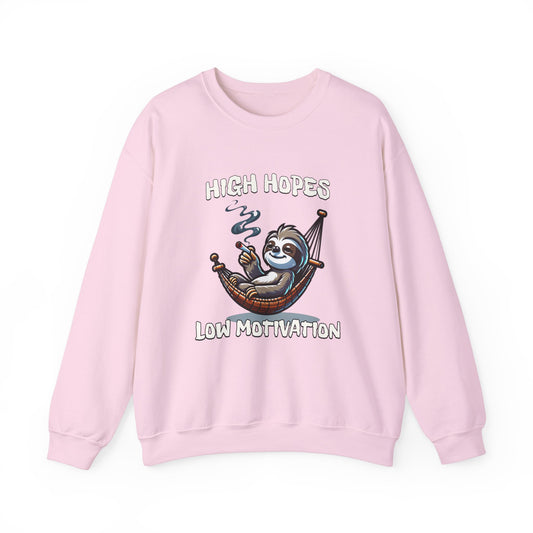 Premium High Hopes Low Motivation Crewneck