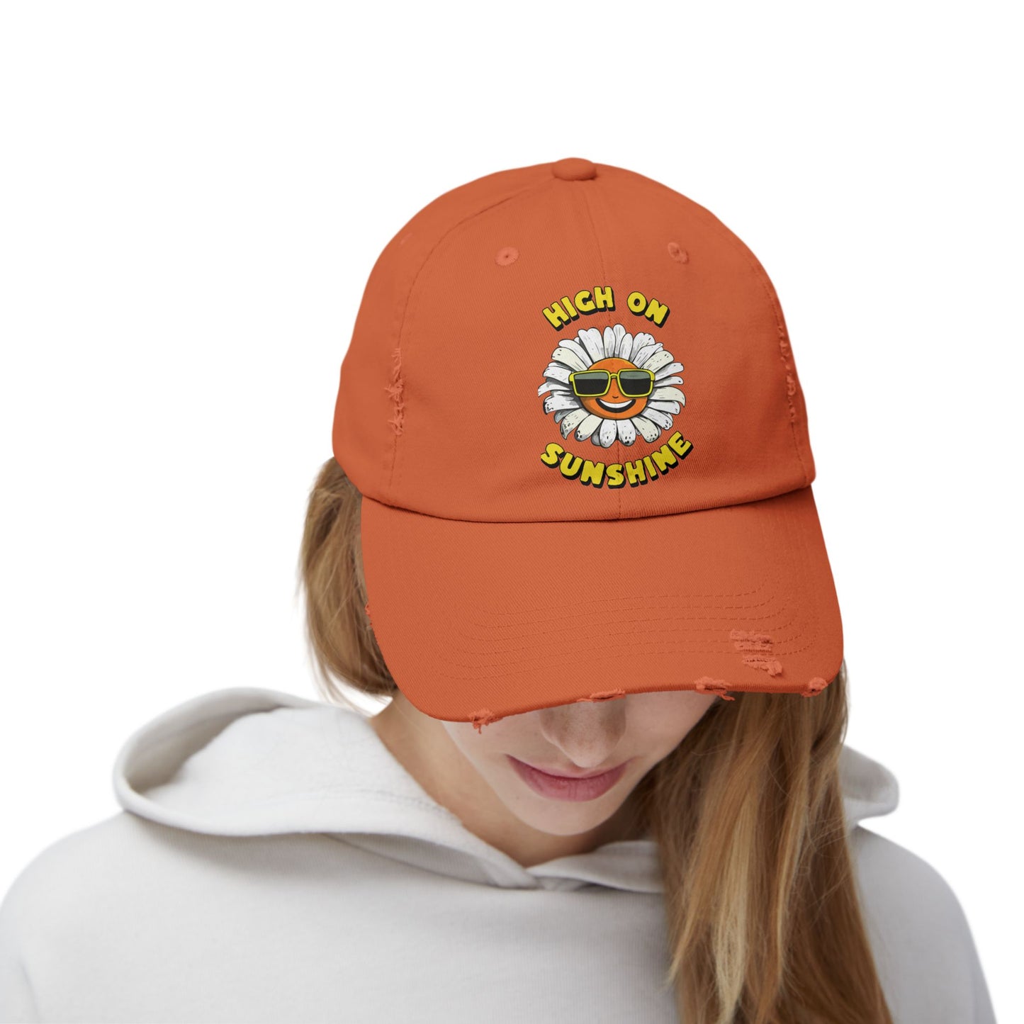 High on Sunshine Distressed Cap