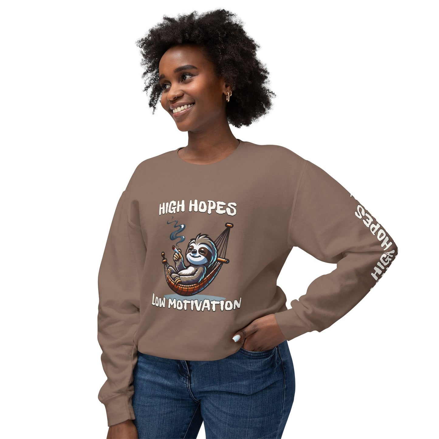 High Hopes Low Motivation Crewneck