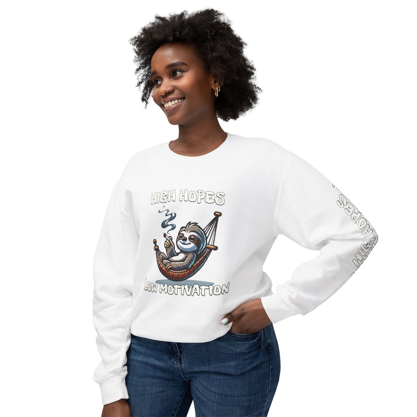 High Hopes Low Motivation Crewneck