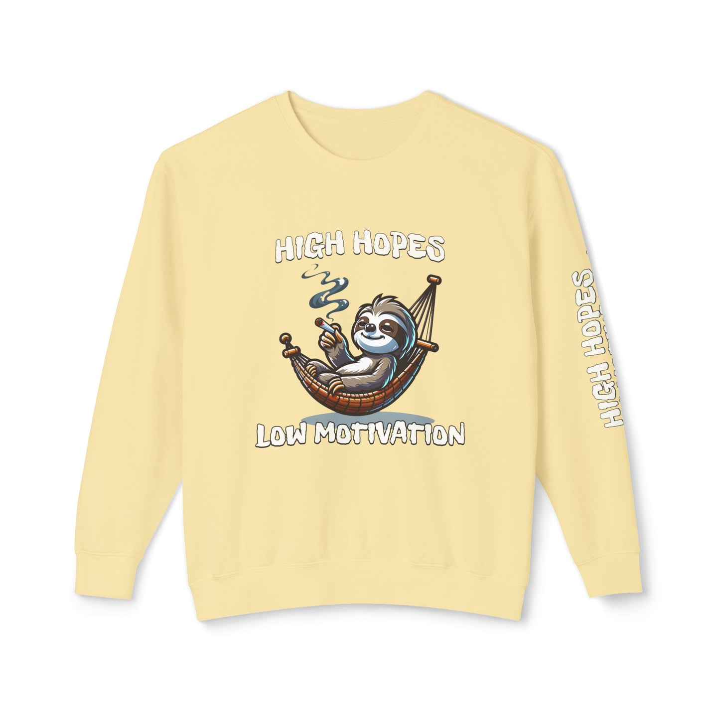 High Hopes Low Motivation Crewneck