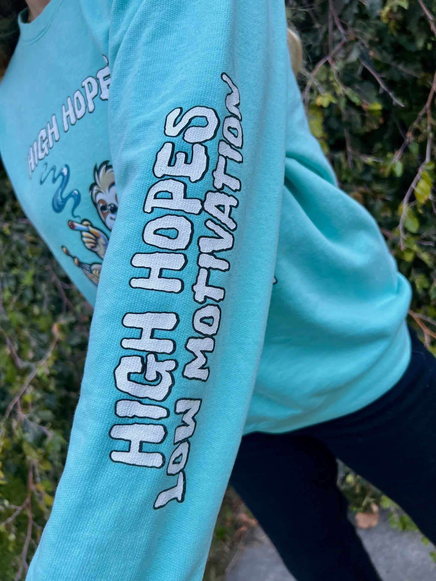 High Hopes Low Motivation Crewneck