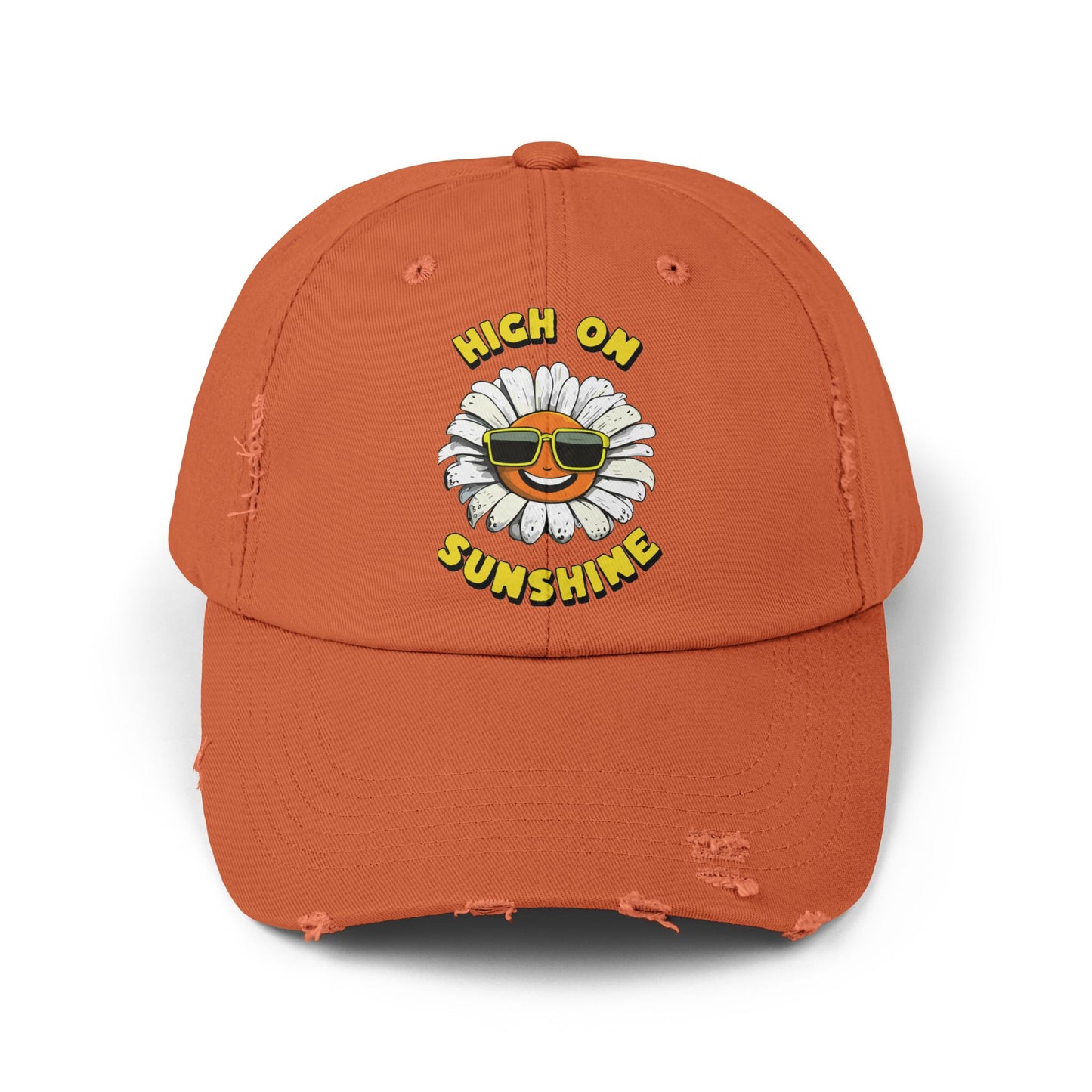 High on Sunshine Distressed Cap