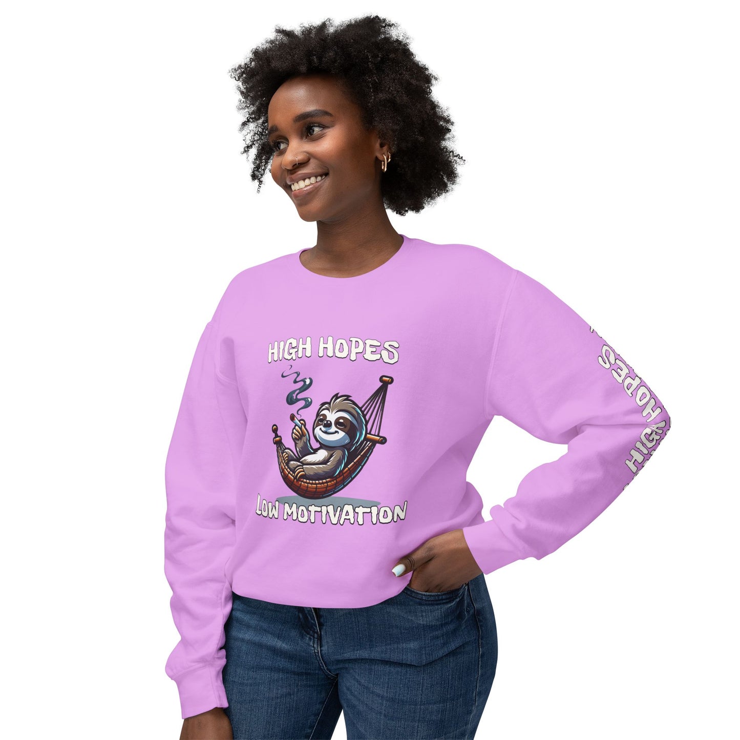 High Hopes Low Motivation Crewneck